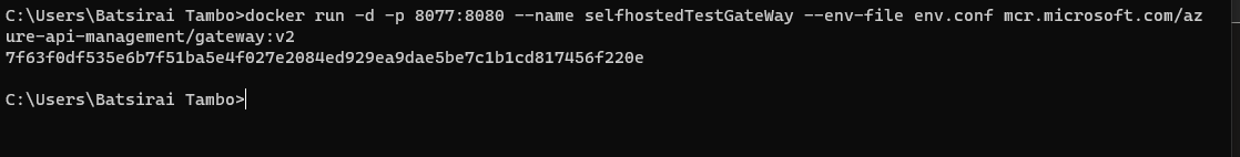 Deploy Azure Self Hosted Gateway to Docker